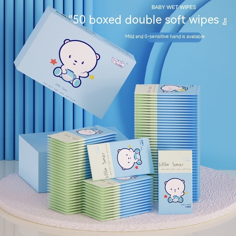 Boxed Wipes Portable Single Piece Small Package Hand Mouth Cleaning