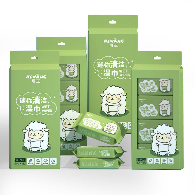 Mini Wipes Portable Hand Mouth Disposable Cleaning