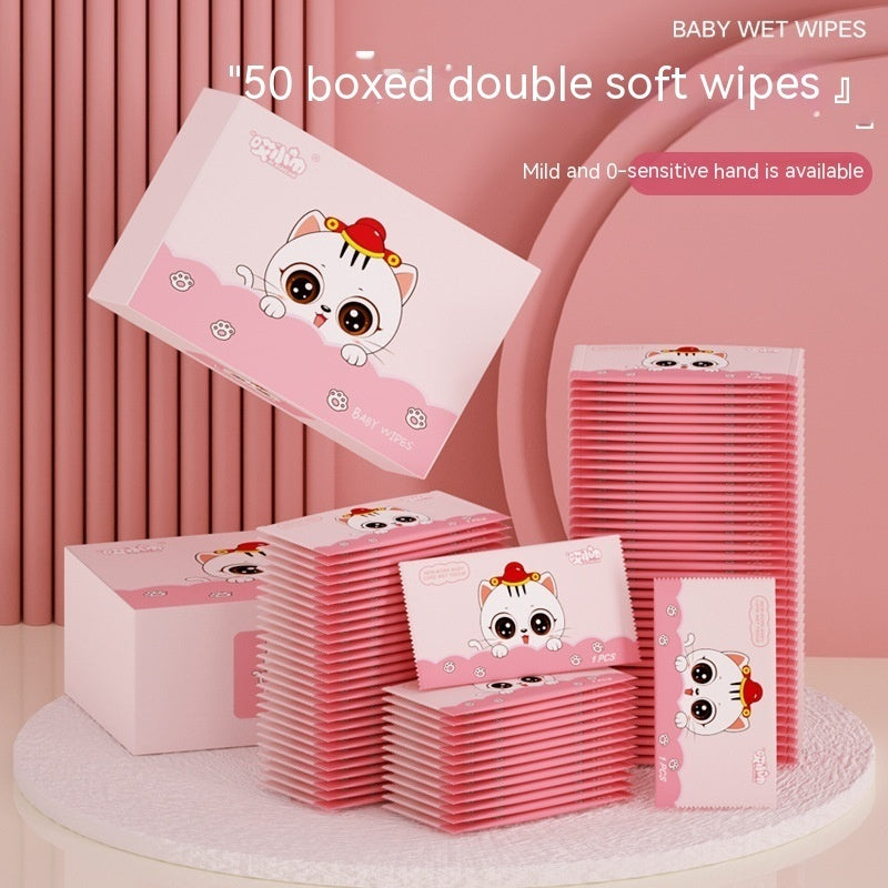 Boxed Wipes Portable Single Piece Small Package Hand Mouth Cleaning