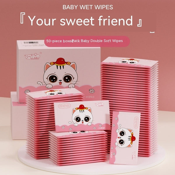 Boxed Wipes Portable Single Piece Small Package Hand Mouth Cleaning