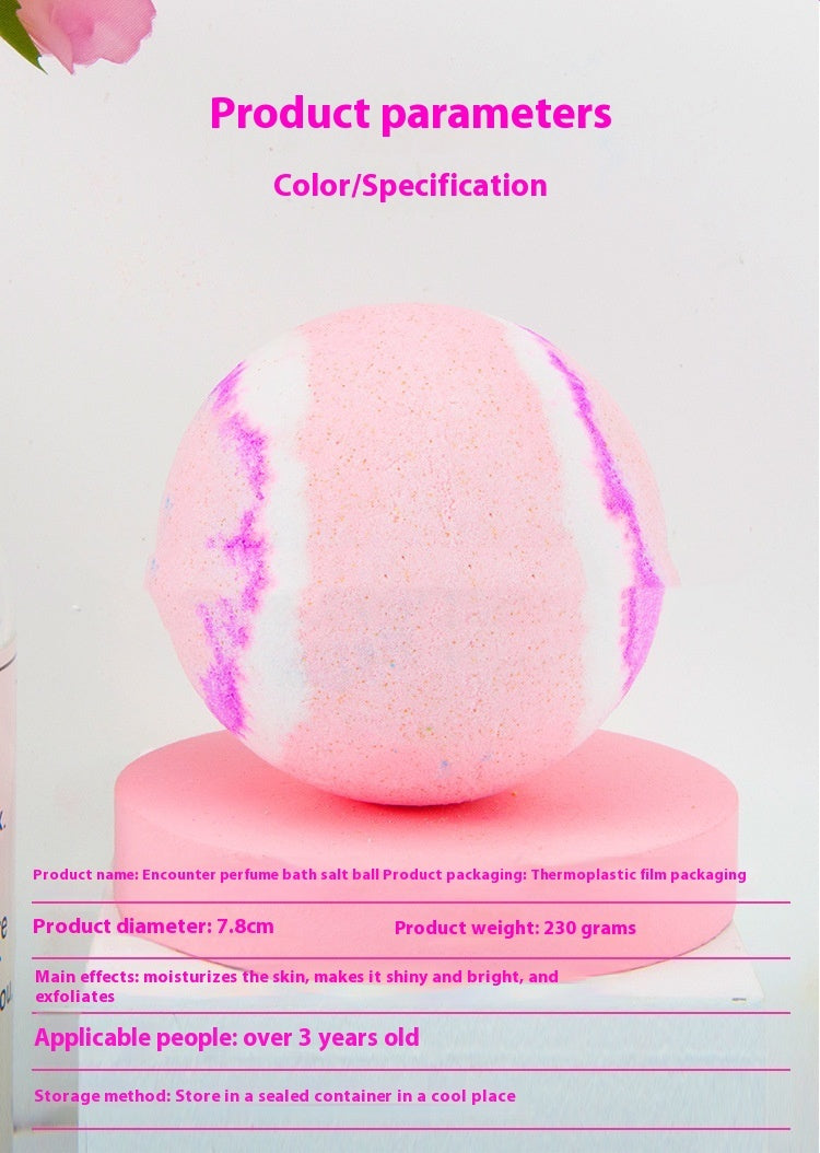 Rose Essential Oil Bath Salt Moisturizing Skin Care Bubble Loofah