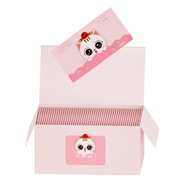 Boxed Wipes Portable Single Piece Small Package Hand Mouth Cleaning